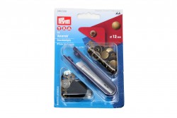 Anorak style studs with 12mm mounting tool in bronze color