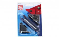 Anorak style studs with 12mm mounting tool in black color