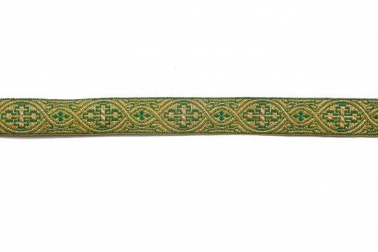 Σιρίτι - Γαλόνι εκκλησιαστικό σε χρυσό και πράσινο χρώμα 22mm