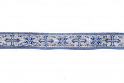 Σιρίτι - Γαλόνι εκκλησιαστικό σε μπλε και ασημί χρώμα 32mm