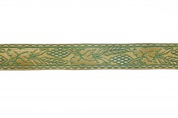Σιρίτι - Γαλόνι εκκλησιαστικό σε χρυσό και πράσινο χρώμα 38mm