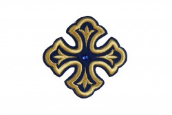 Σταυρός στρογγυλός μεσαίος σε μπλε χρώμα 