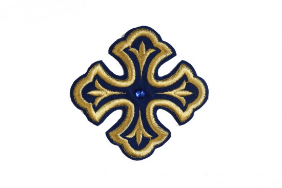 Σταυρός στρογγυλός μεσαίος σε μπλε χρώμα 