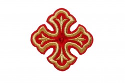 Σταυρός στρογγυλός μεσαίος σε κόκκινο χρώμα 