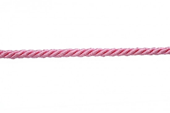 Κορδόνι στριφτό ρεγιόν σε ροζ φουξ 5mm