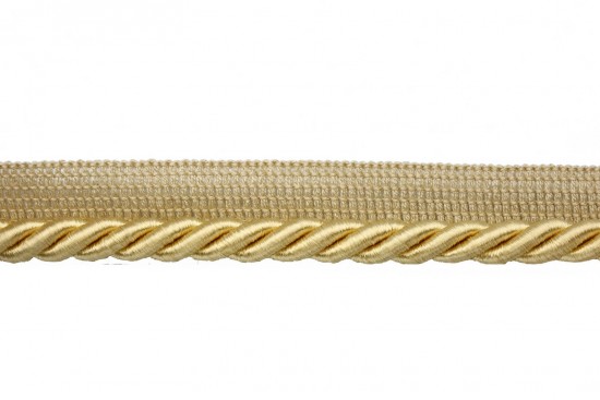 Κορδόνι στριφτό ρεγιόν σε ανοιχτό χρυσό χρώμα με πατούρα 20mm