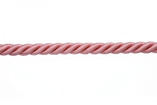Κορδόνι στριφτό ρεγιόν σε ροζ φουξ 10mm