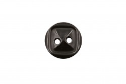 Κουμπί μαύρο στρογγυλό με δύο τρύπες