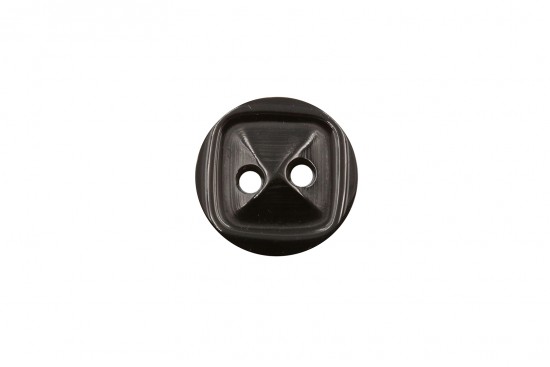 Κουμπί μαύρο στρογγυλό με δύο τρύπες