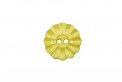 Κουμπί κίτρινο στρογγυλό με δύο τρύπες