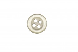 Κουμπί λευκό στρογγυλό με τέσσερις τρύπες