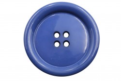 Κουμπί στρογγυλό μπλε με τέσσερις τρύπες