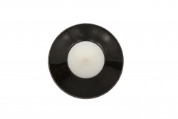 Κουμπί μαύρο με λευκό στρογγυλό 