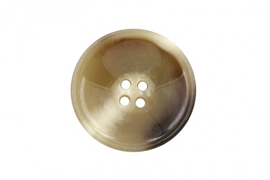 Κουμπί στρογγυλό σε αποχρώσεις του καφέ μπεζ με τέσσερις τρύπες