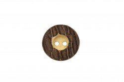 Κουμπί στρογγυλό σε αποχρώσεις του καφέ μπεζ με τέσσερις τρύπες