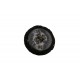 Κουμπί στογγυλό σε μαύρο χρώμα με βελούδο και ποδαράκι