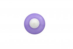 Κουμπί στογγυλό σε μοβ χρώμα με λευκό στο κέντρο