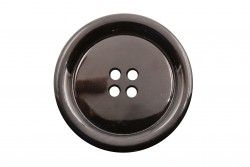 Κουμπί στρογγυλό σε καφέ χρώμα με τέσσερις τρύπες