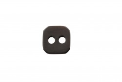 Κουμπί τετράγωνο σε μαύρο χρώμα με δύο τρύπες