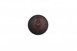 Κουμπί σκούρο καφέ 26mm με ποδαράκι