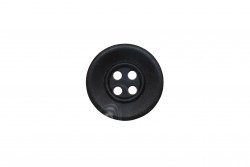 Κουμπί μαύρο 16mm με 4 τρύπες