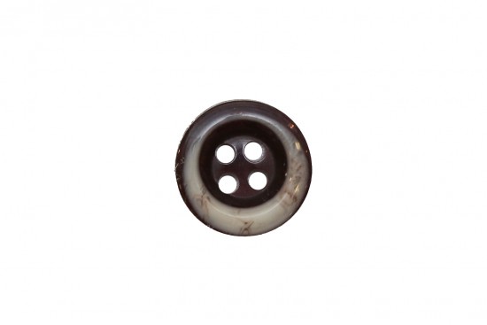 Κουμπί μοβ - λευκό 14mm με 4 τρύπες