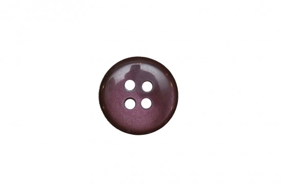 Κουμπί μοβ - λευκό 14mm με 4 τρύπες