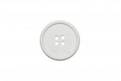 Κουμπί λευκό 14mm με 4 τρύπες