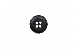 Κουμπί μαύρο λευκό 15mm με 4 τρύπες