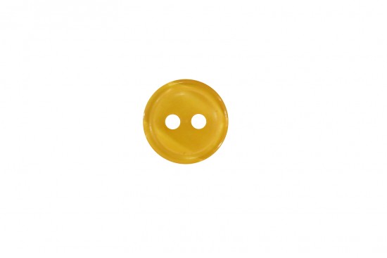 Κουμπί κίτρινο 12mm με 2 τρύπες