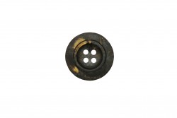 Κουμπί μαύρο με χρυσές πινελιές 18mm με 4 τρύπες