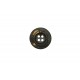 Κουμπί μαύρο με χρυσές πινελιές 18mm με 4 τρύπες