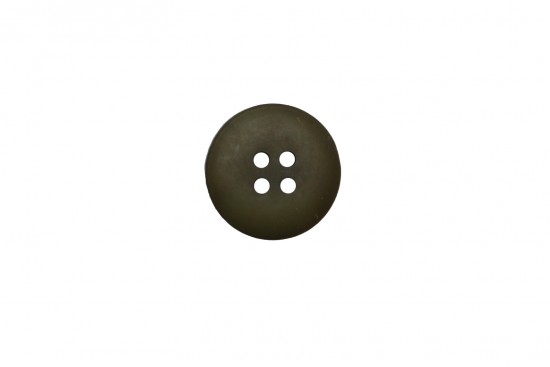 Κουμπί σκούρο πράσινο 18mm με 4 τρύπες