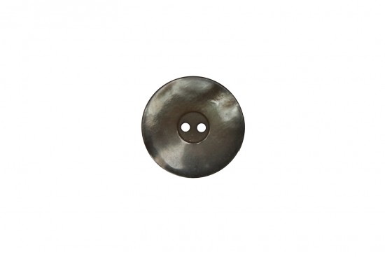 Κουμπί σκούρο λαδί με λευκό 25mm με 2 τρύπες