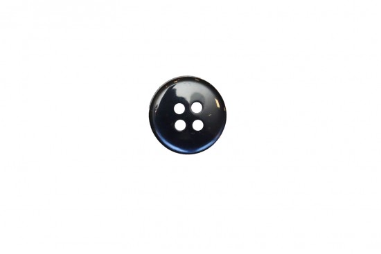 Κουμπί μπλε με λευκό 15mm με 4 τρύπες