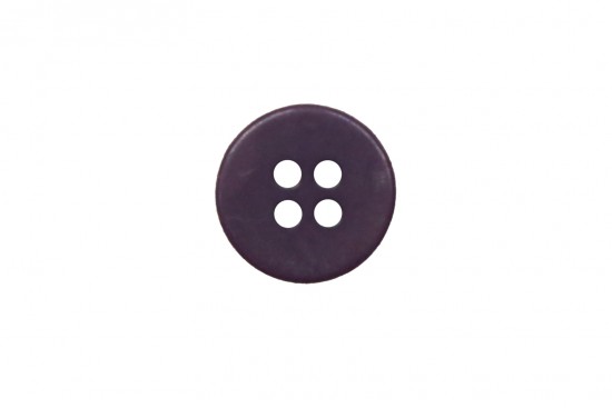 Κουμπί σκούρο μοβ 15mm με 4 τρύπες