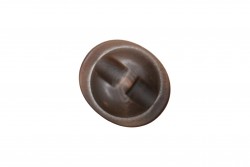 Κουμπί σκούρο καφέ 15Χ20mm με ποδαράκι