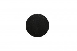 Κουμπί μαύρο βελούδο 28mm με ποδαράκι