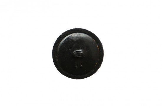 Κουμπί μαύρο βελούδο 28mm με ποδαράκι