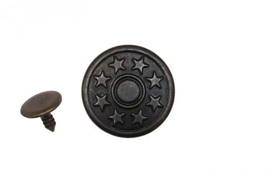 Κουμπί μεταλλικό για τζιν καρφωτό 20mm μαύρο