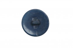 Κουμπί πλαστικό μπλε - λευκό 20mm 