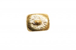Κουμπί μεταλλικό χρυσό με στρας 25Χ20mm 