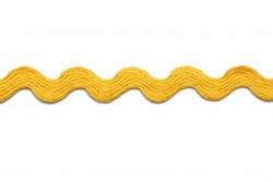 Σιρίτι ζικ -ζακ σε κίτρινο χρώμα 10mm 