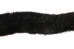 Eco-friendly fur - tress with a pout in black 12cm 