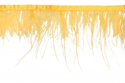 Τρέσα με φτερά στρουθοκάμηλου 13cm σε κίτρινο χρώμα