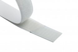 Ταινία Velcro αυτοκόλλητο 20mm σε λευκό (αρσενικό - θηλυκό)
