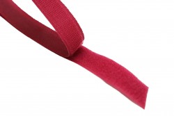 Ταινία Velcro αυτοκόλλητο 20mm σε κόκκινο (αρσενικό - θηλυκό)